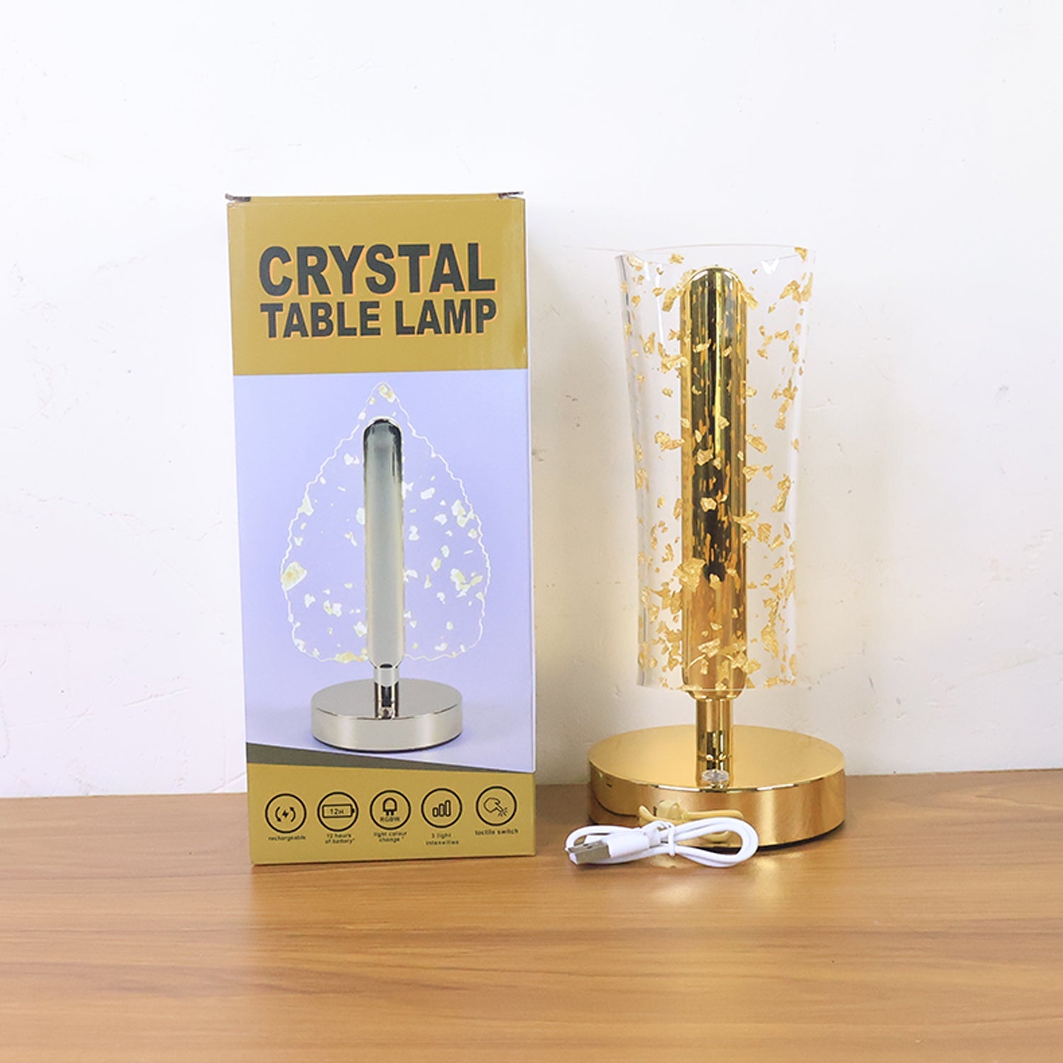 Luxury Golden Crystal LED Table Lamp (1 Pc) Luxury Golden Crystal LED Table Lamp (1 Pc)